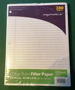 yesBack2School Loose Leaf College Ruled Paper